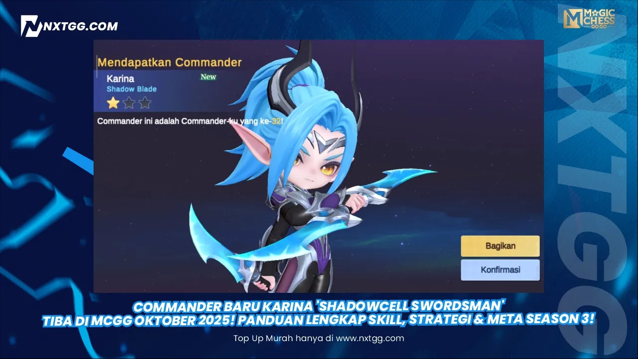 Commander Baru Karina 'Shadowcell Swordsman' Tiba di MCGG Oktober 2025! Panduan Lengkap Skill, Strategi & Meta Season 3!