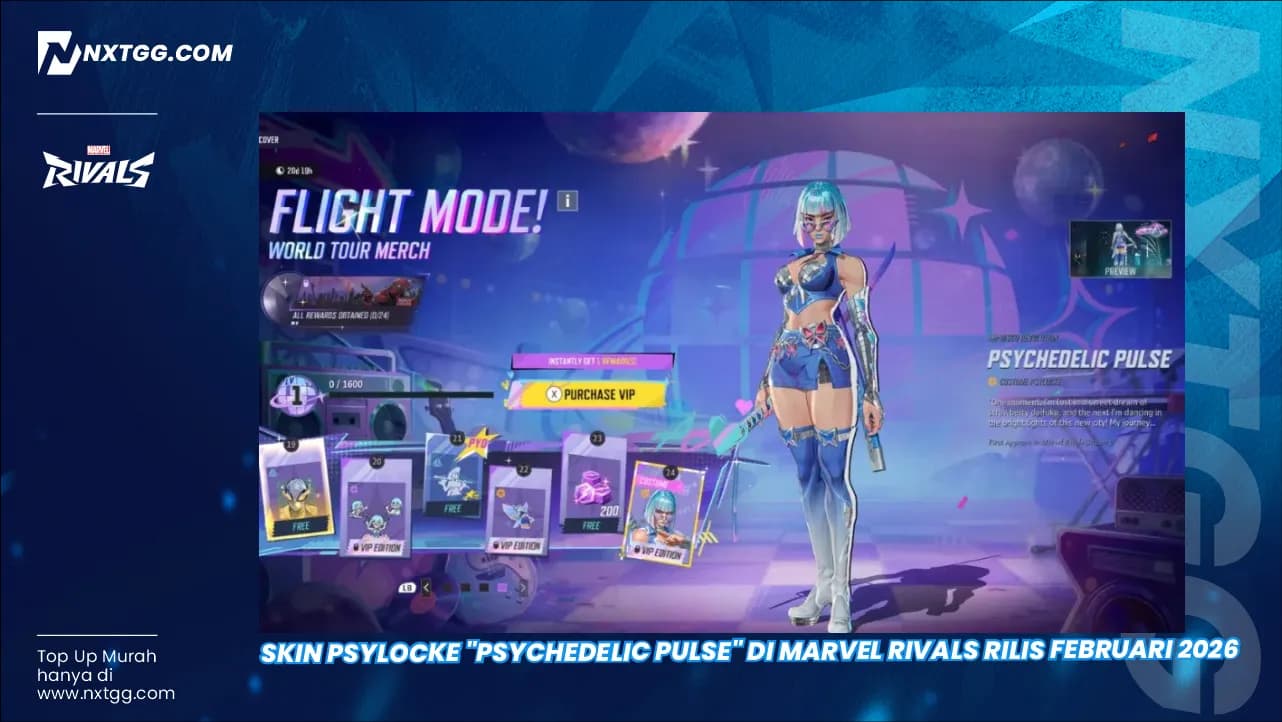 Skin Psylocke "Psychedelic Pulse" di Marvel Rivals Rilis Februari 2026