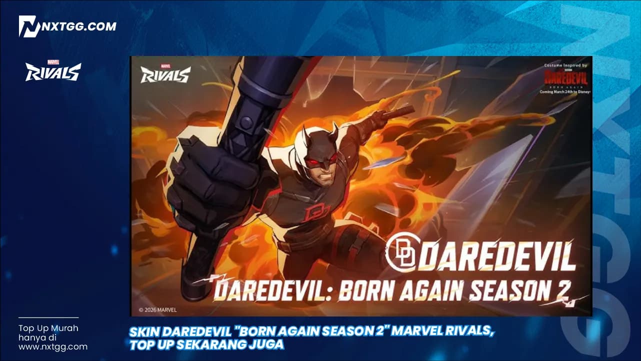 Skin Daredevil "Born Again Season 2" Marvel Rivals, Top Up Sekarang Juga