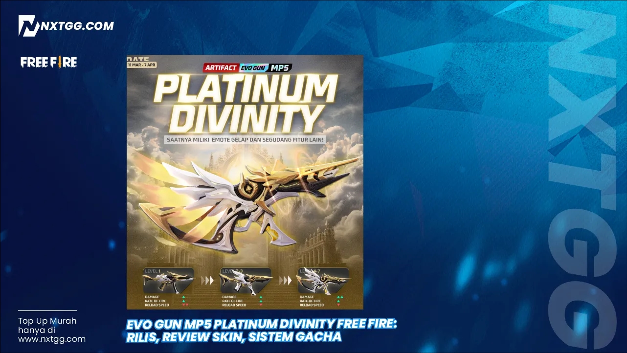 EVO Gun MP5 Platinum Divinity Free Fire: Rilis, Review Skin, Sistem Gacha