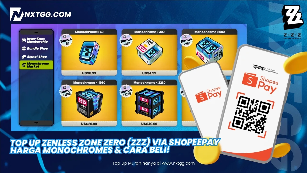 Top Up Zenless Zone Zero (ZZZ) via ShopeePay - Harga Monochromes & Cara Beli!