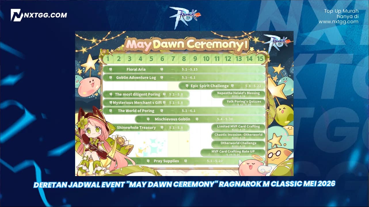 Deretan Jadwal Event "May Dawn Ceremony" Ragnarok M Classic Mei 2026