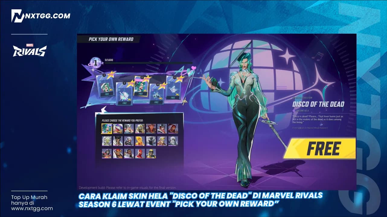 Cara Klaim Skin Hela "Disco of the Dead" di Marvel Rivals Season 6 Lewat Event "Pick Your Own Reward"