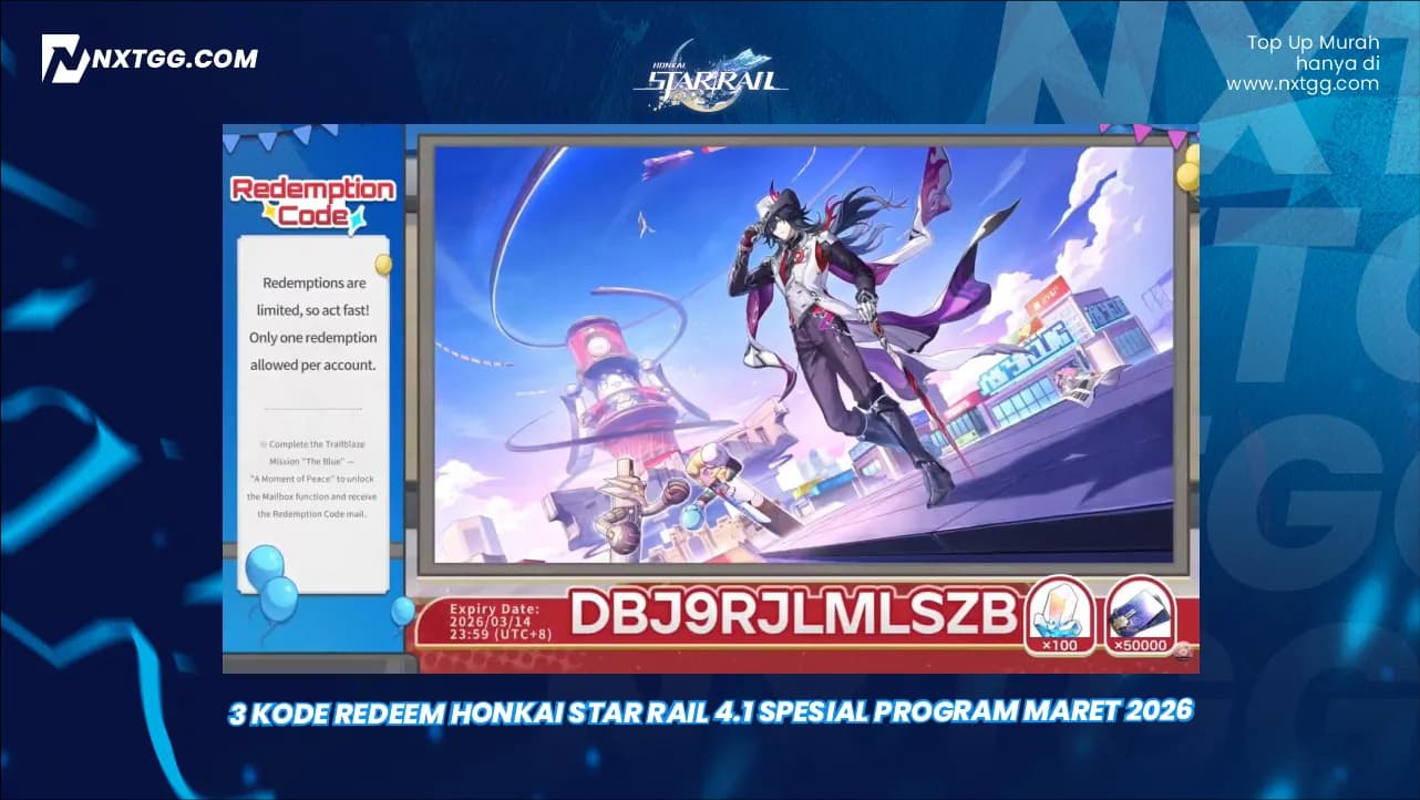 3 Kode Redeem Honkai Star Rail 4.1 Spesial Program Maret 2026