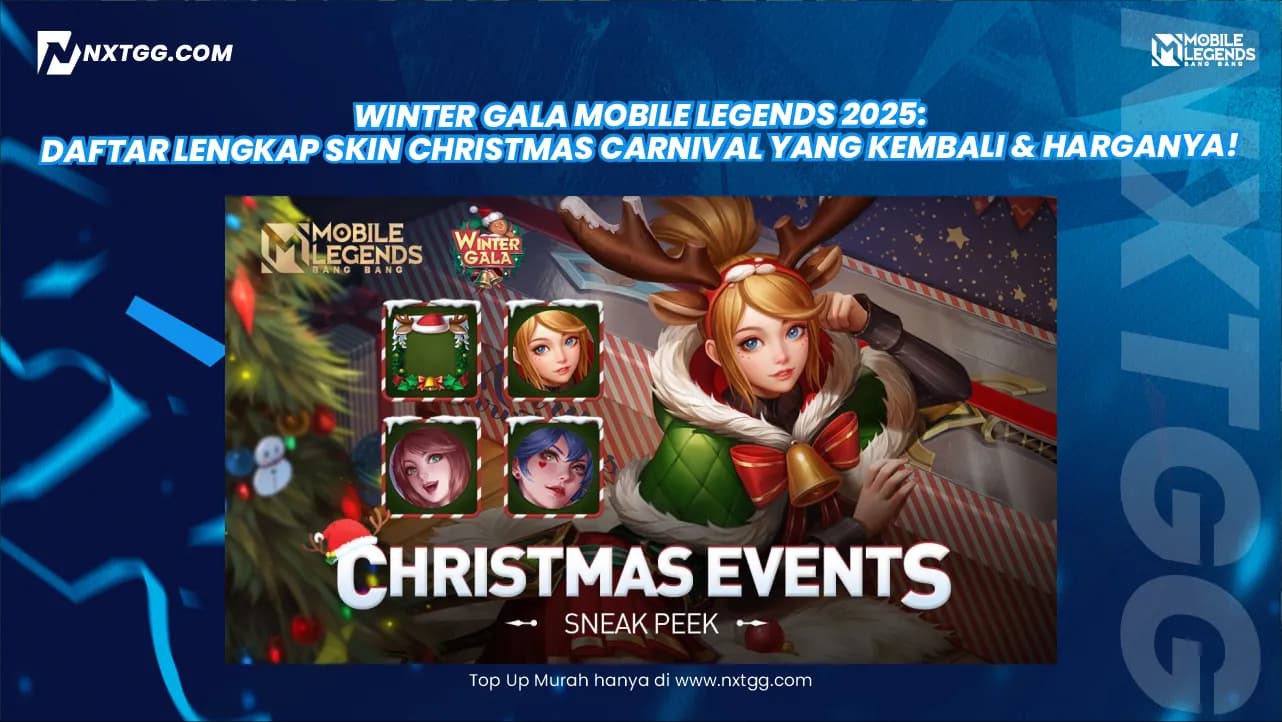 Winter Gala Mobile Legends 2025: Daftar Lengkap Skin Christmas Carnival yang Kembali & Harganya!